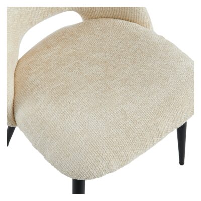 beige stoffen eetkamerstoelen set van 2 Lise afbeelding 2