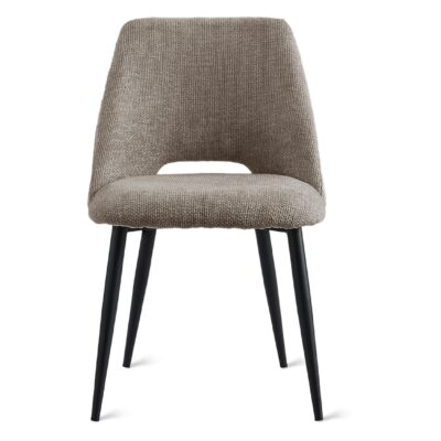 bruine stoffen eetkamerstoelen Lise set van 2 afbeelding 6