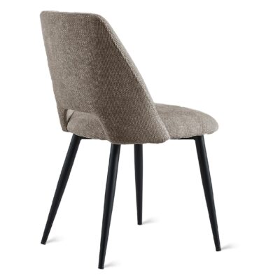 bruine stoffen eetkamerstoelen Lise set van 2 afbeelding 3