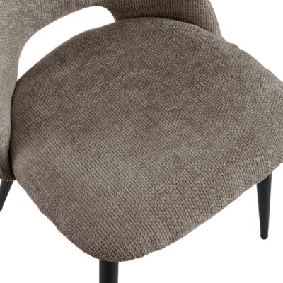 bruine stoffen eetkamerstoelen Lise set van 2 afbeelding 7