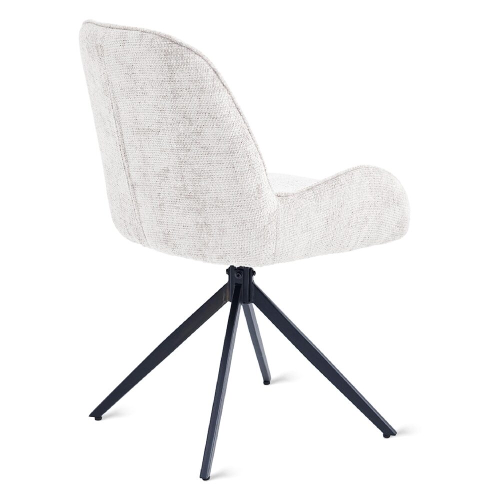 ivoren gestoffeerde eetkamerstoelen Olli afbeelding 2