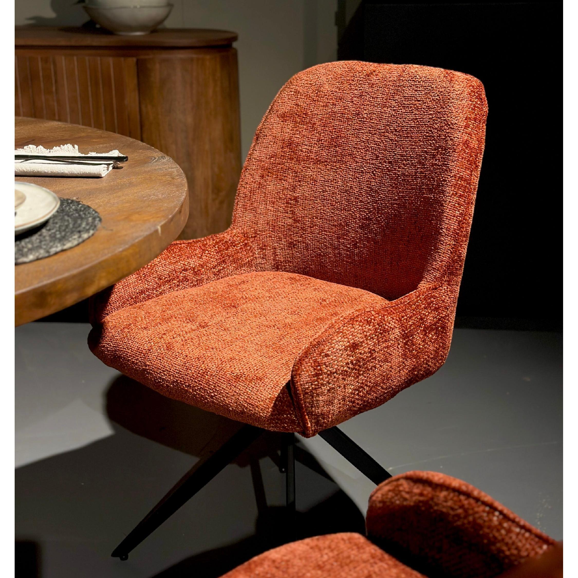 gestoffeerde eetkamerstoelen Olli roest afbeelding 9