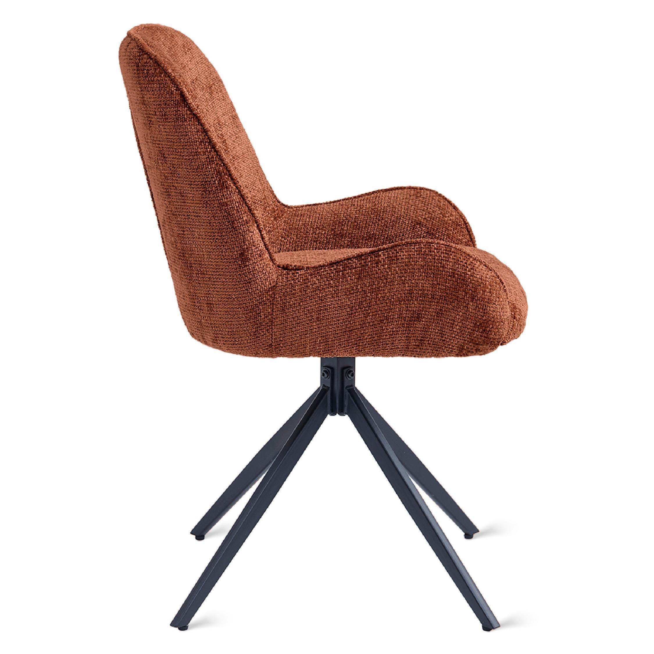 gestoffeerde eetkamerstoelen Olli roest afbeelding 5