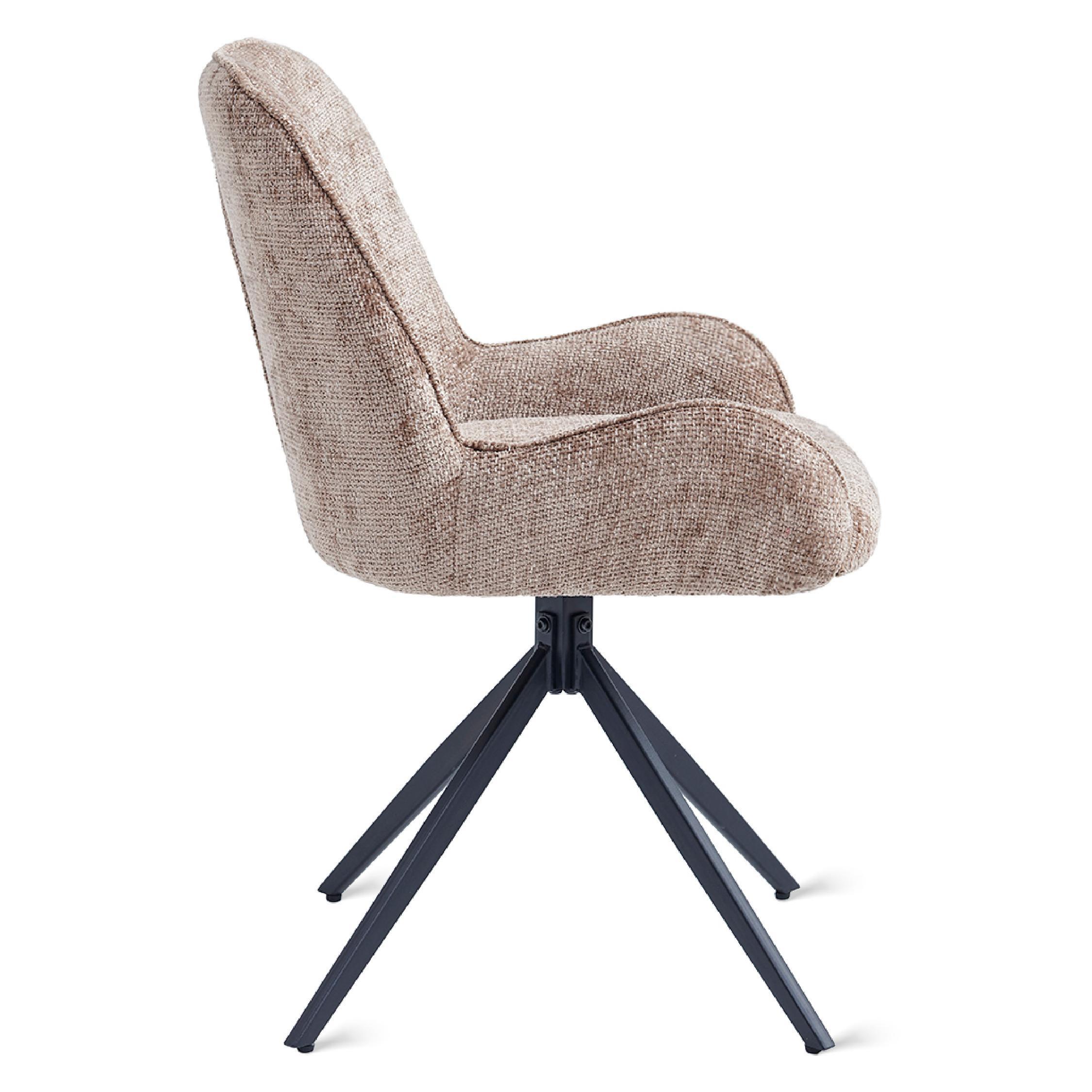 taupe gestoffeerde eetkamerstoelen Olli set van 2 afbeelding 5