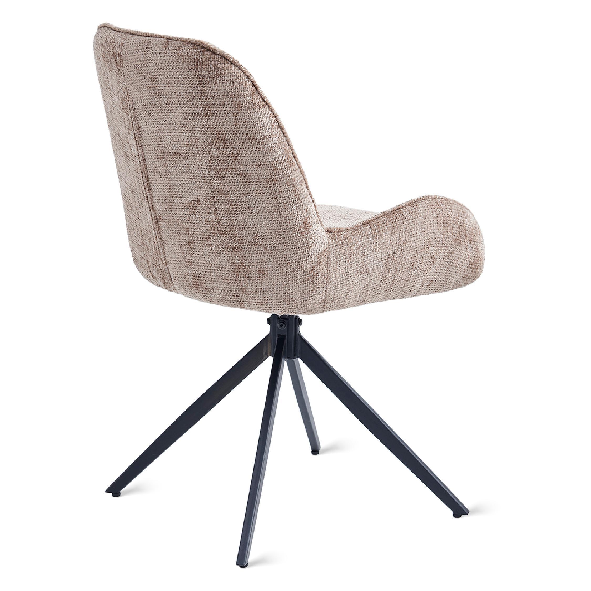 taupe gestoffeerde eetkamerstoelen Olli set van 2 afbeelding 4