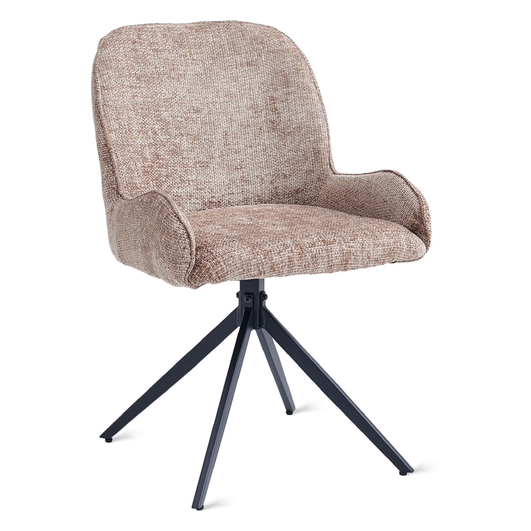 taupe gestoffeerde eetkamerstoelen Olli set van 2 afbeelding 1