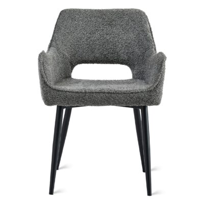 antraciet stoffen eetkamerstoelen met armleuning Ronn afbeelding 6