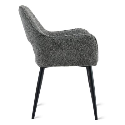 antraciet stoffen eetkamerstoelen met armleuning Ronn afbeelding 4