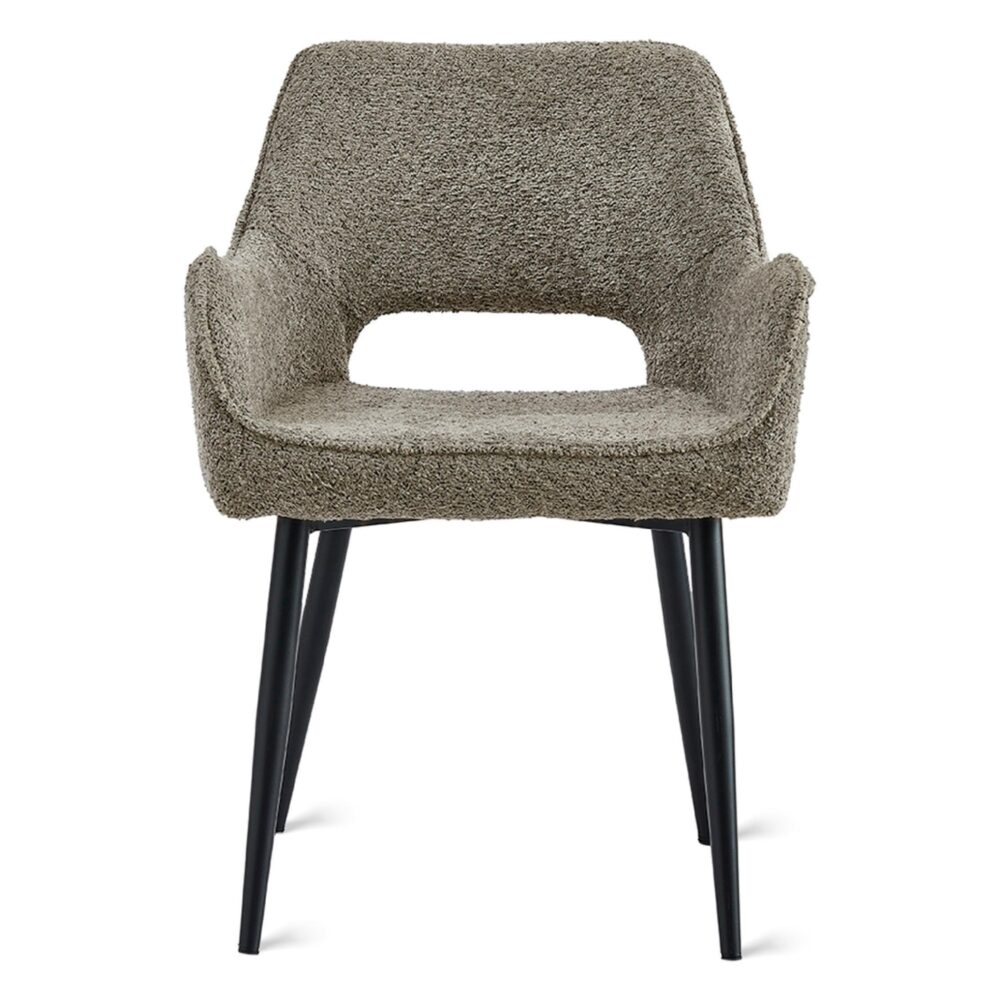 taupe stoffen eetkamerstoelen met armleuningen Ronn afbeelding 6