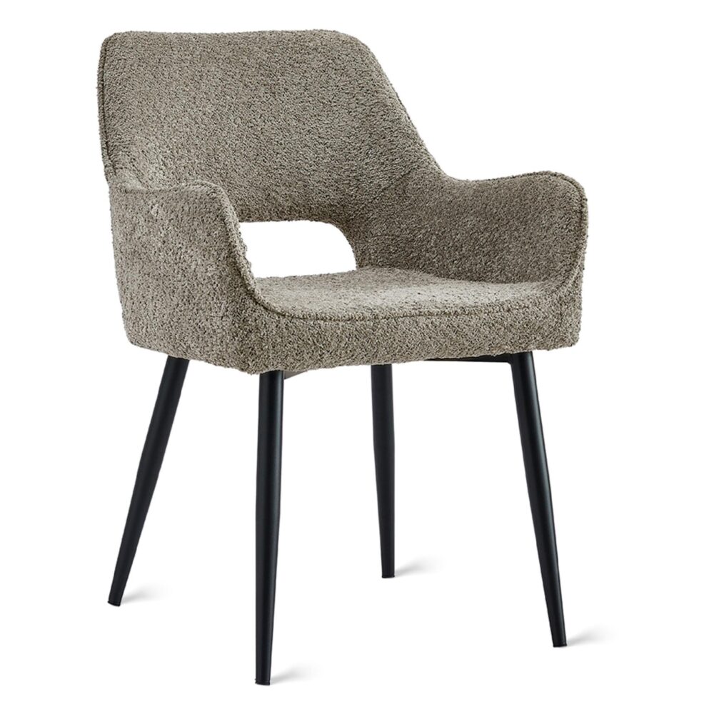 taupe stoffen eetkamerstoelen met armleuningen Ronn afbeelding 5