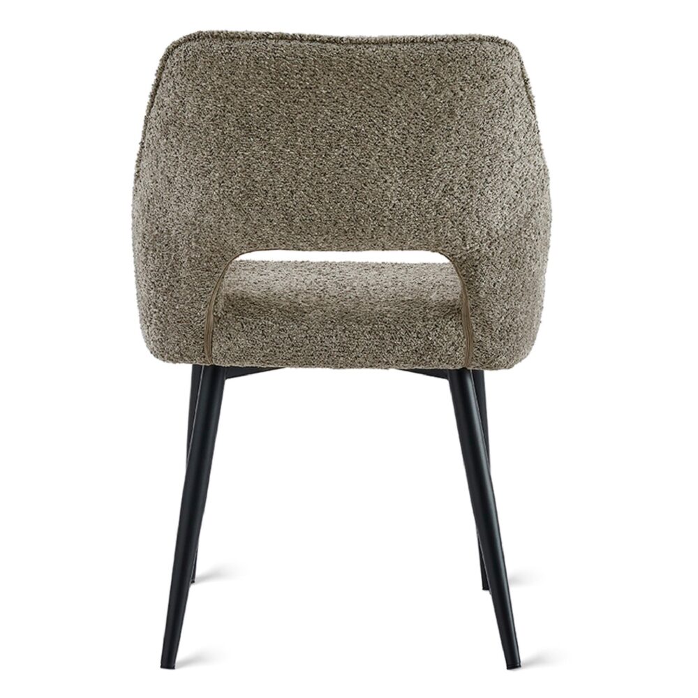 taupe stoffen eetkamerstoelen met armleuningen Ronn afbeelding 2