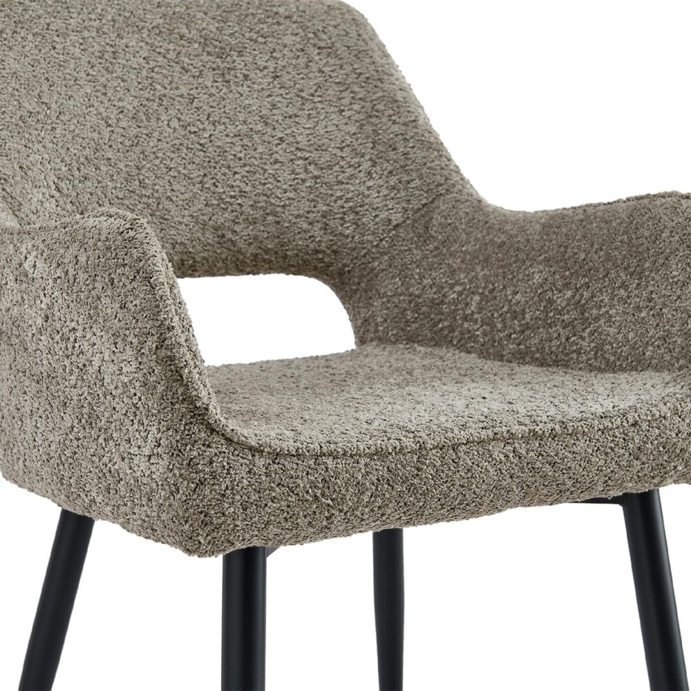 taupe stoffen eetkamerstoelen met armleuningen Ronn afbeelding 8