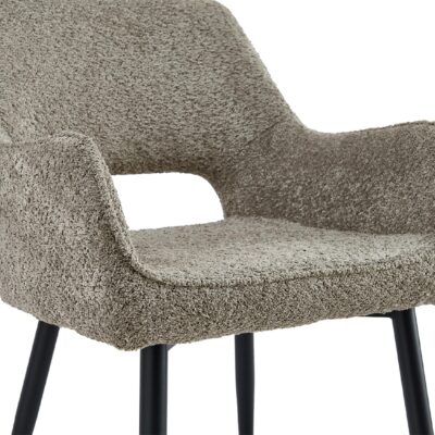 taupe stoffen eetkamerstoelen met armleuningen Ronn afbeelding 8