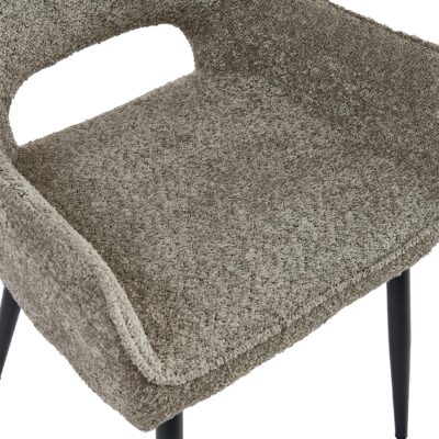 taupe stoffen eetkamerstoelen met armleuningen Ronn afbeelding 7