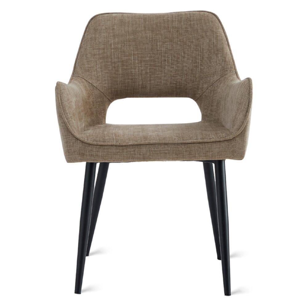 eetkamerstoelen Ronn truffelbruin met armleuningen afbeelding 4