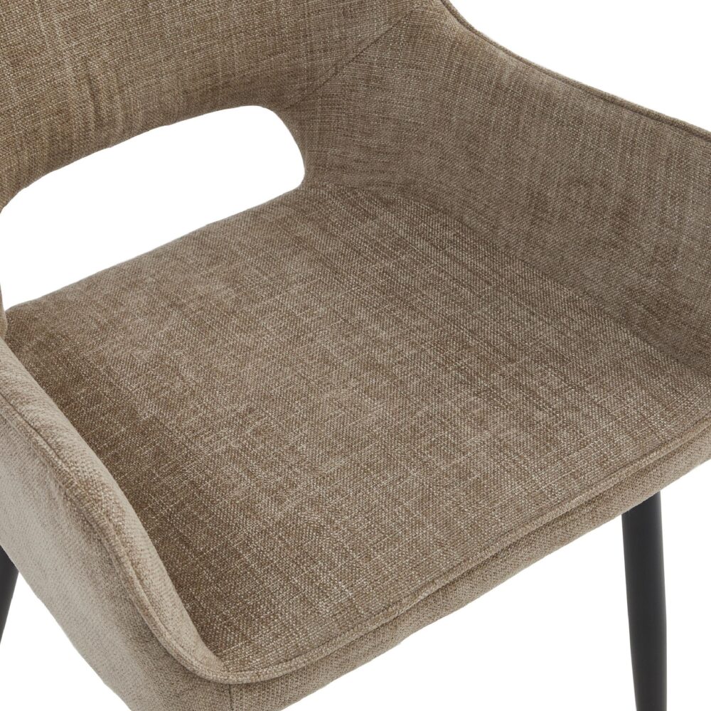 eetkamerstoelen Ronn truffelbruin met armleuningen afbeelding 6