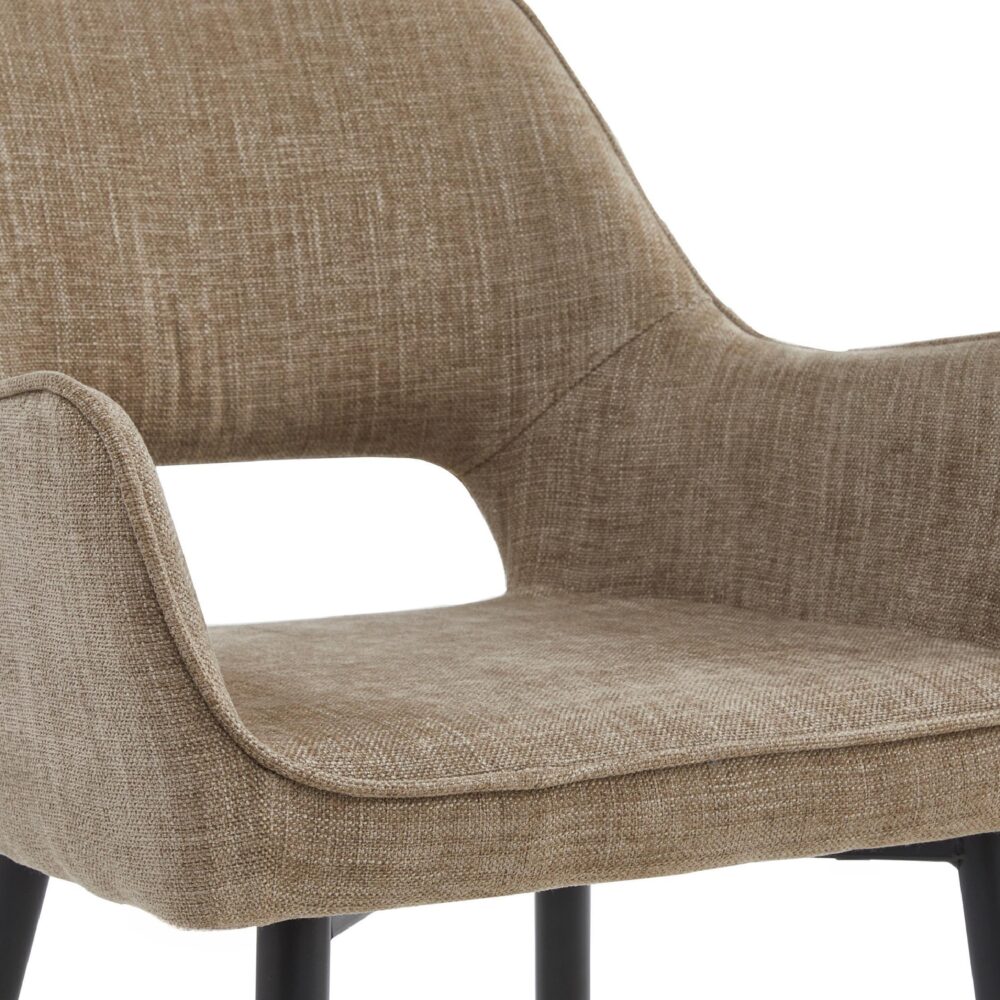 eetkamerstoelen Ronn truffelbruin met armleuningen afbeelding 5