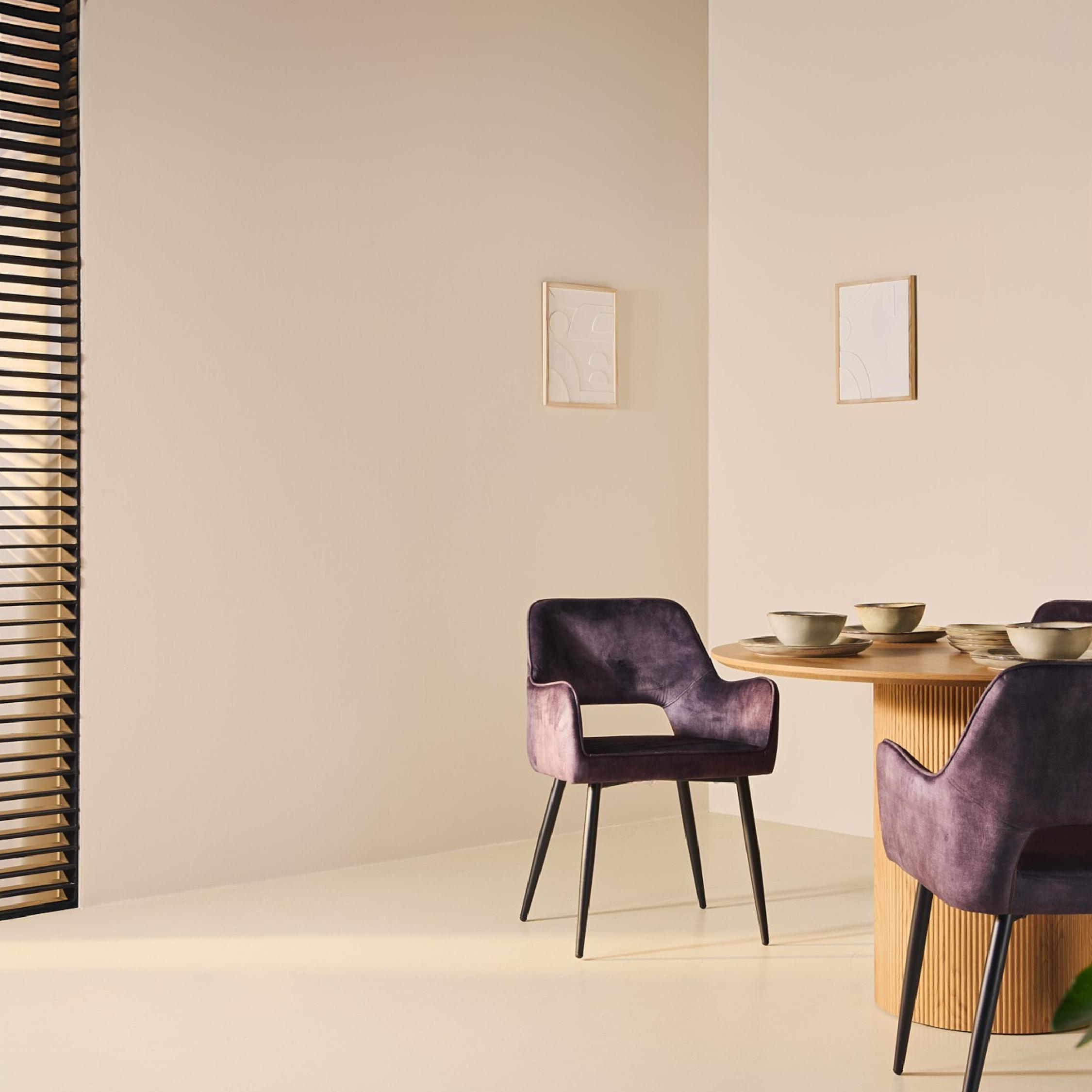 velvet eetkamerstoelen Ronn antraciet afbeelding 8