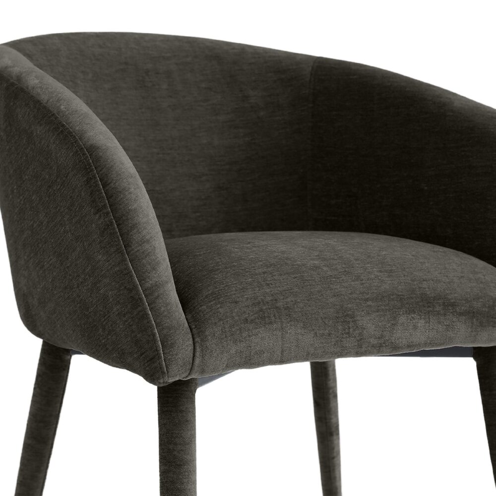 bruine stoffen eetkamerstoelen Alva afbeelding 8