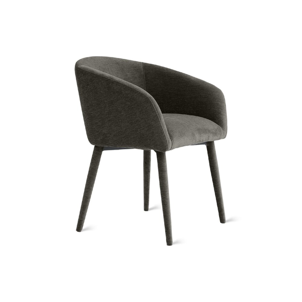 bruine stoffen eetkamerstoelen Alva afbeelding 3