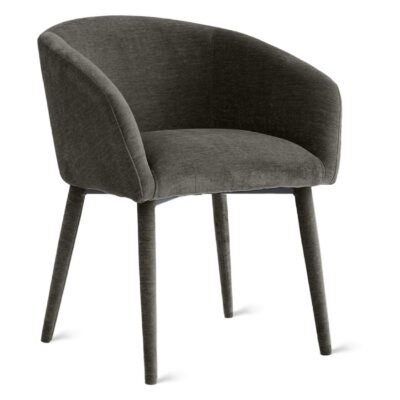 bruine stoffen eetkamerstoelen Alva afbeelding 1