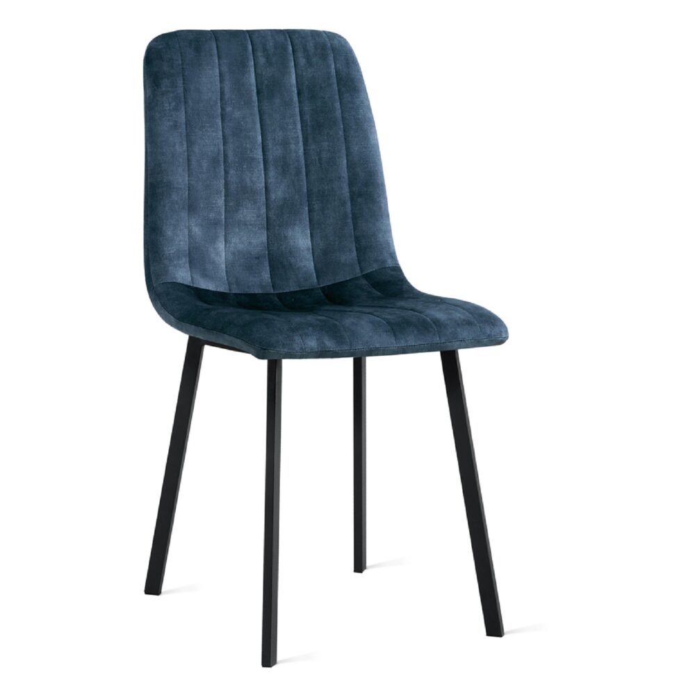 velvet eetkamerstoelen blauw Meva afbeelding 1