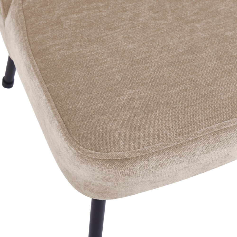 velvet eetkamerstoelen Senn crème afbeelding 5