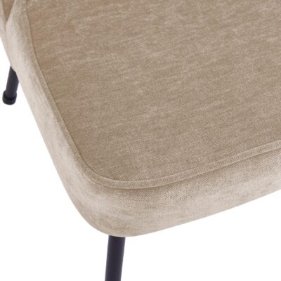 velvet eetkamerstoelen Senn crème afbeelding 5