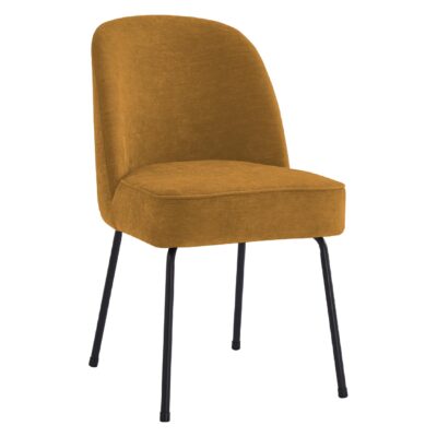 velvet eetkamerstoelen okergeel Senn afbeelding 1