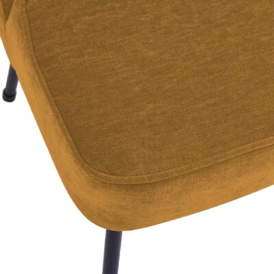 velvet eetkamerstoelen okergeel Senn afbeelding 4
