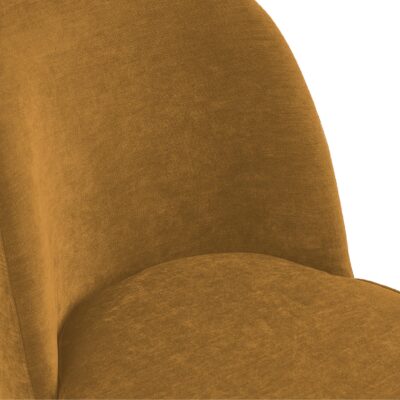 velvet eetkamerstoelen okergeel Senn afbeelding 3