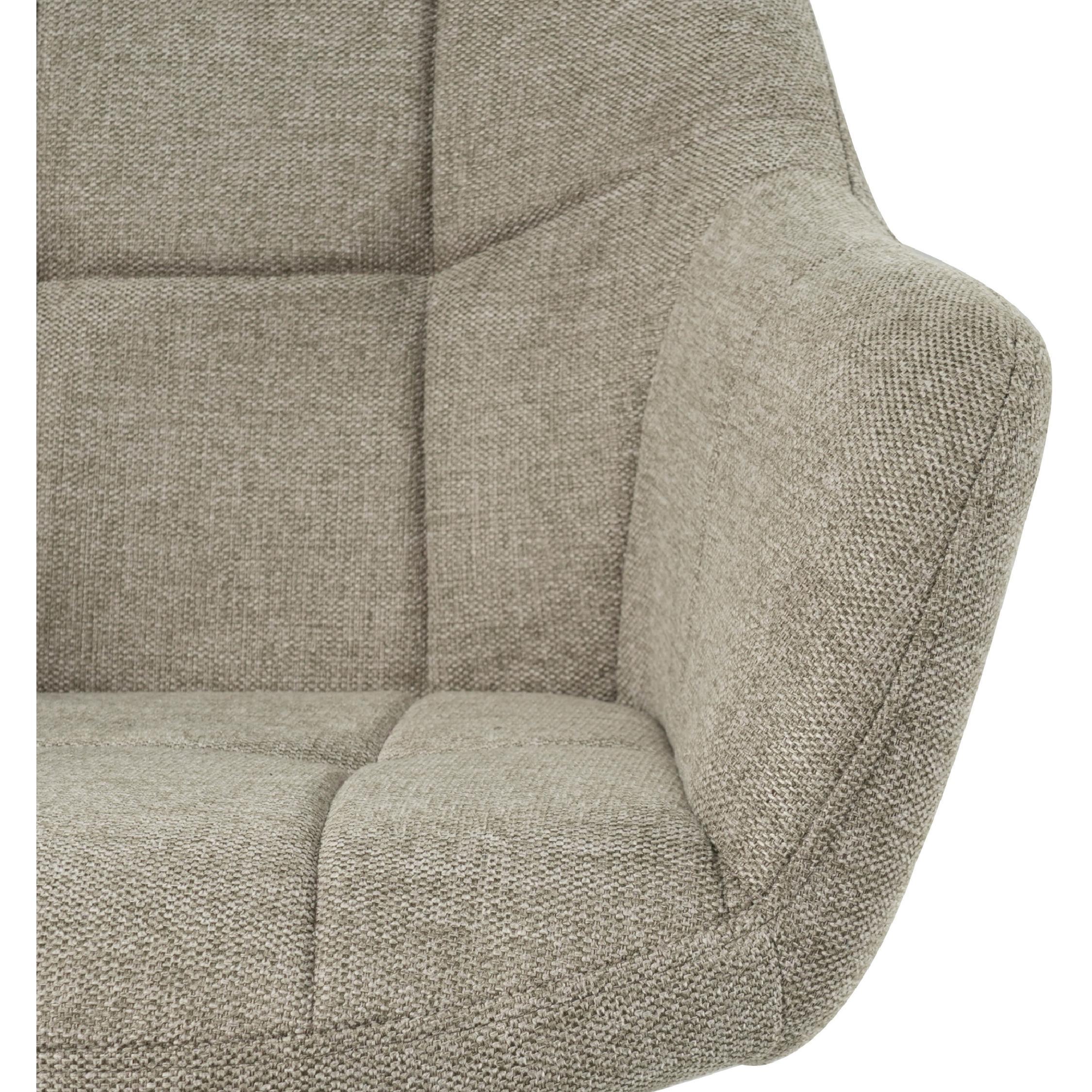 draaibare eetkamerstoel Lune taupe linnen afbeelding 8