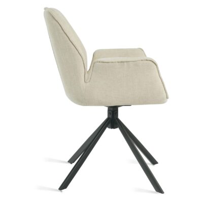 beige draaibare eetkamerstoelen met armleuning Livia afbeelding 6