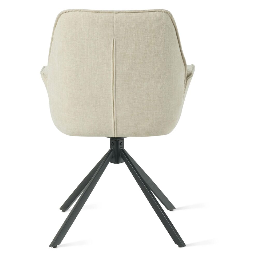 beige draaibare eetkamerstoelen met armleuning Livia afbeelding 5