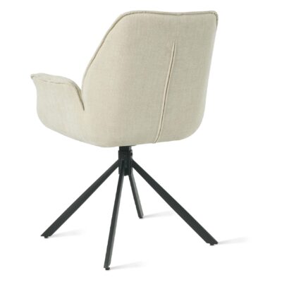 beige draaibare eetkamerstoelen met armleuning Livia afbeelding 4