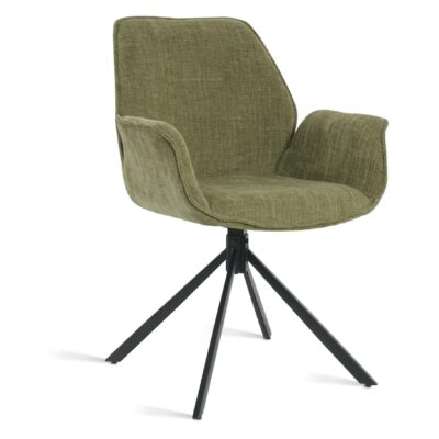 draaibare eetkamerstoelen met armleuning Livia mosgroen afbeelding 6