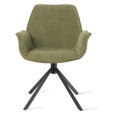draaibare eetkamerstoelen met armleuning Livia mosgroen afbeelding 2
