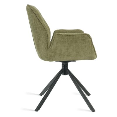 draaibare eetkamerstoelen met armleuning Livia mosgroen afbeelding 3