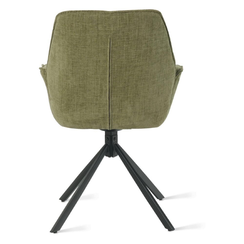 draaibare eetkamerstoelen met armleuning Livia mosgroen afbeelding 4