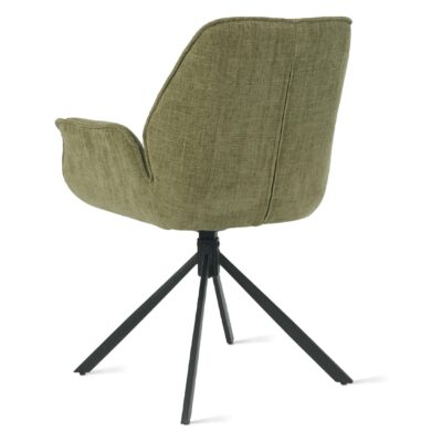 draaibare eetkamerstoelen met armleuning Livia mosgroen afbeelding 5