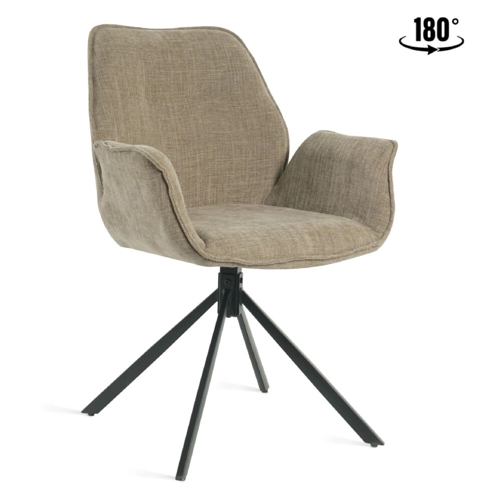 draaibare eetkamerstoelen met armleuning Livia afbeelding 1