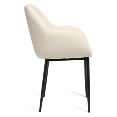 Elya beige stoffen eetkamerstoelen set van 2 afbeelding 4