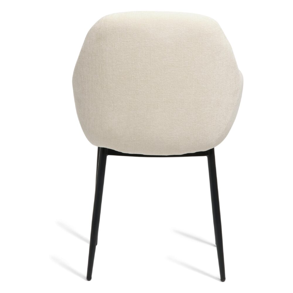Elya beige stoffen eetkamerstoelen set van 2 afbeelding 5