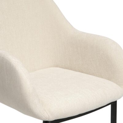 Elya beige stoffen eetkamerstoelen set van 2 afbeelding 7