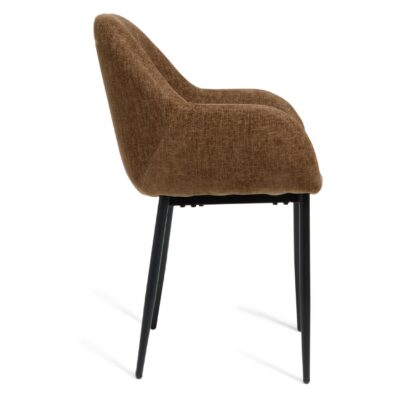 bruine stoffen eetkamerstoelen set van 2 Elya afbeelding 5
