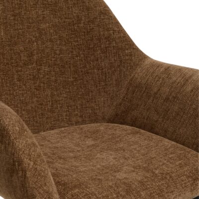 bruine stoffen eetkamerstoelen set van 2 Elya afbeelding 7