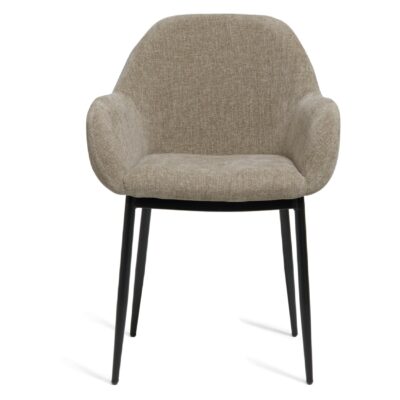 taupe stoffen eetkamerstoelen Elya afbeelding 2