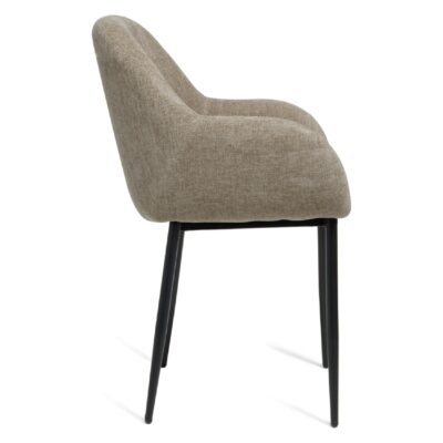taupe stoffen eetkamerstoelen Elya afbeelding 4