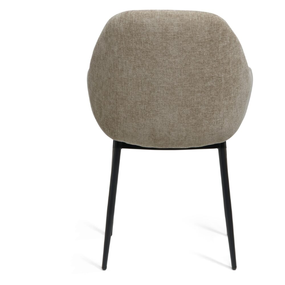 taupe stoffen eetkamerstoelen Elya afbeelding 5