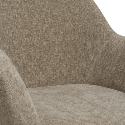 taupe stoffen eetkamerstoelen Elya afbeelding 7